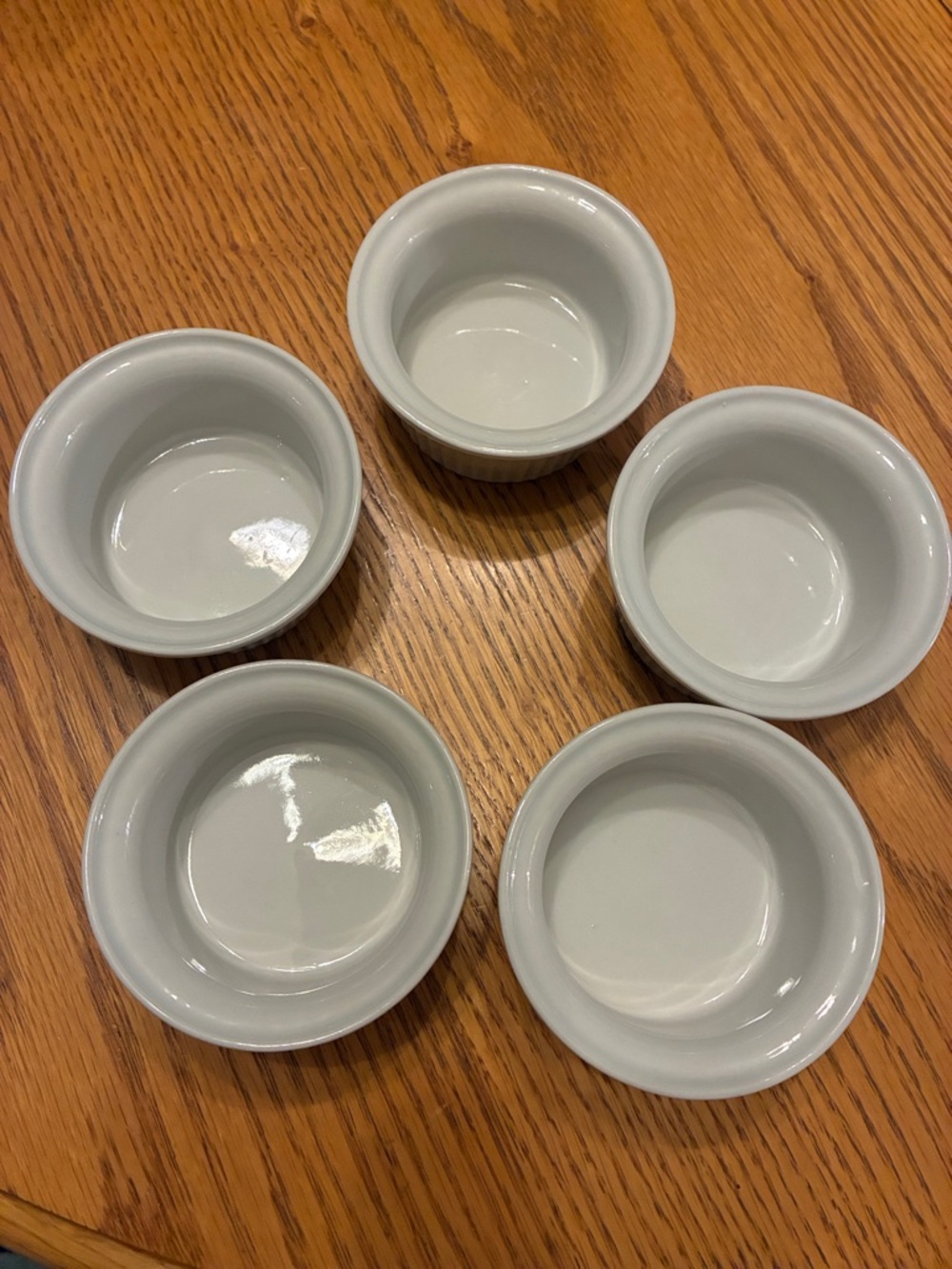 Ceramic Ramekin Tealight/Dessert/Sauce Holders (set of 5)